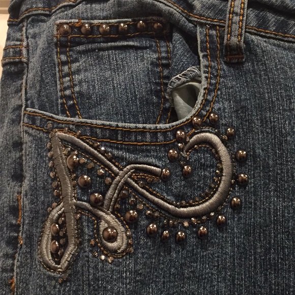 Daniel embroidered, sequined boot cut jeans - Picture 2 of 6